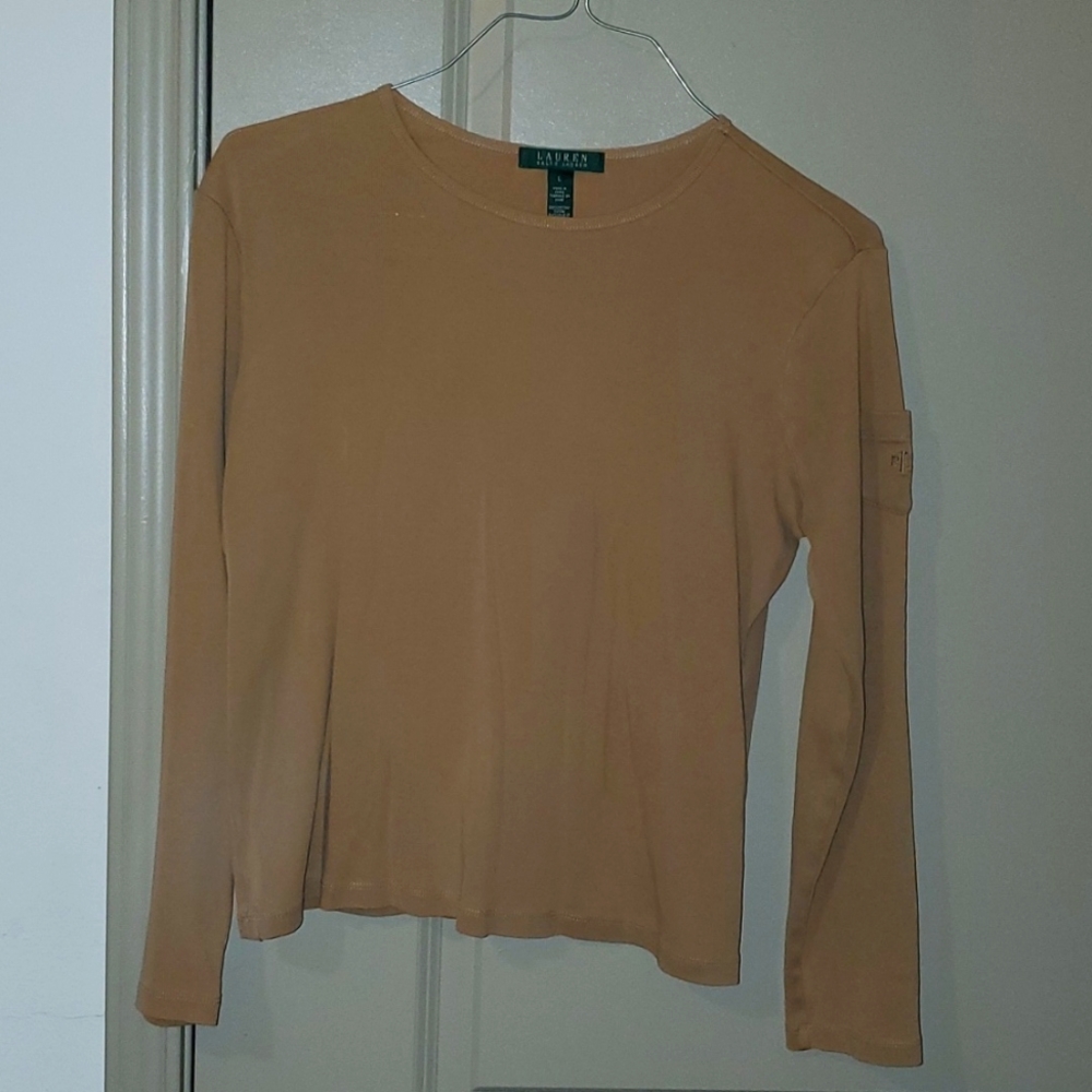 WOMENS RALPH LAUREN LONGSLEEVE TOP / LARGE ( 10 )